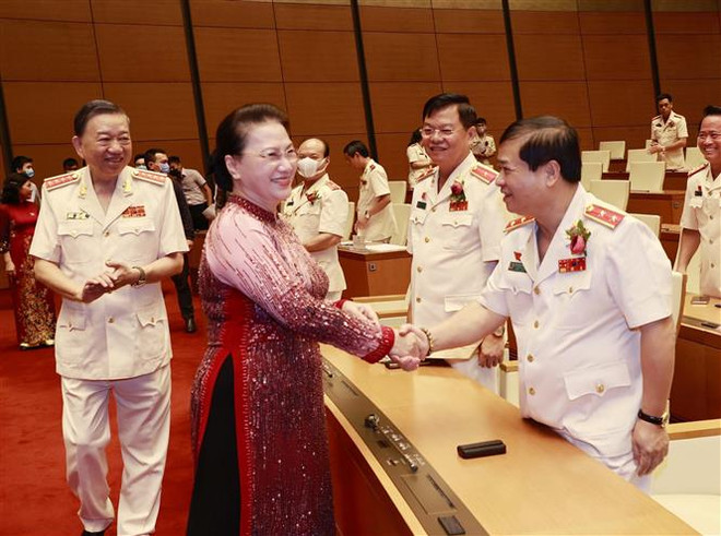Chủ tịch Quốc hội gặp mặt điển hình tiên tiến bảo vệ an ninh Tổ quốc ảnh 1