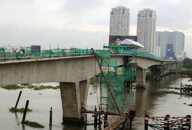 Hợp long cầu đường sắt đô thị tuyến metro bắc qua sông Sài Gòn ảnh 6