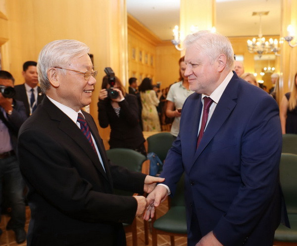 Tổng Bí thư Nguyễn Phú Trọng tiếp Chủ tịch Đảng nước Nga công bằng ảnh 1