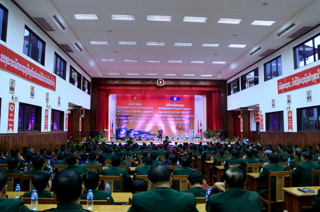 Bộ Quốc phòng Lào míttinh kỷ niệm các ngày lễ lớn Việt Nam-Lào ảnh 2