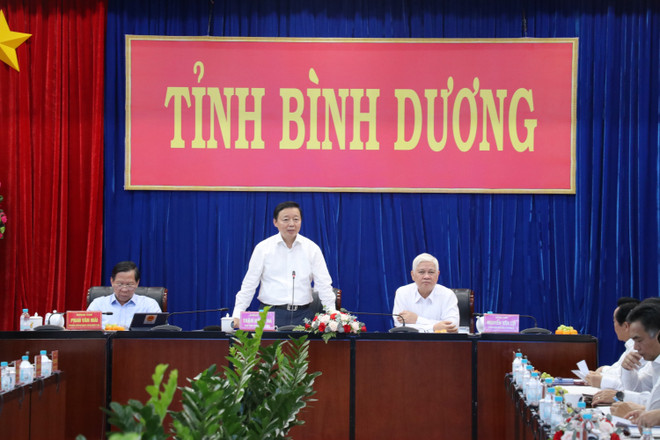 Phó Thủ tướng Chính phủ Trần Hồng Hà phát biểu chỉ đạo tại buổi làm việc với lãnh đạo tỉnh Bình Dương. (Ảnh: Dương Chí Tưởng/TTXVN) tran_hong_ha.jpg