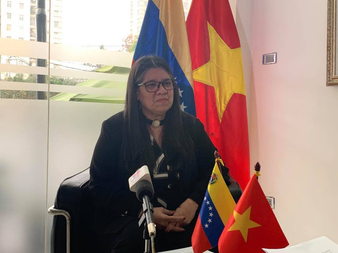 Đại sứ Venezuela tại Việt Nam, bà Tatiana Josefina Pugh Moreno. (Nguồn: Vietnam+) Đại sứ Venezuela tại Việt Nam: Đại hội XIII - chìa khóa của tương lai ảnh 1