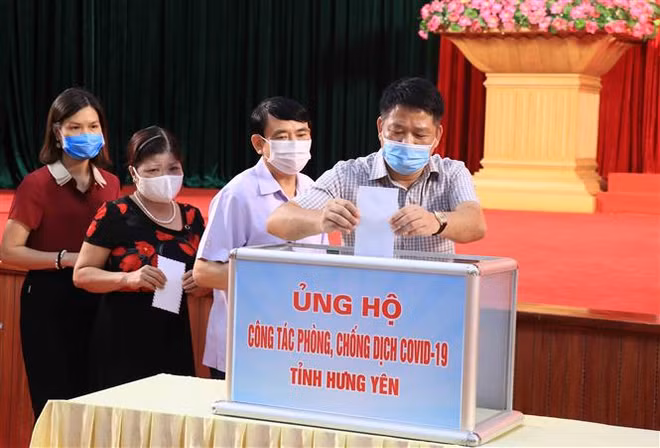 Hưng Yên: Phát động đợt cao điểm ủng hộ phòng, chống dịch COVID-19 ảnh 2