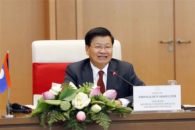 Chủ tịch Quốc hội hội kiến Tổng Bí thư, Chủ tịch nước Lào ảnh 1