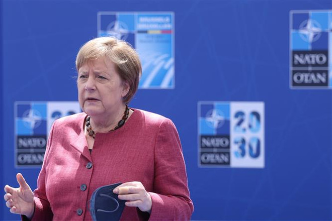 Thủ tướng Đức Angela Merkel. (Nguồn: AFP/TTXVN) Lãnh đạo Đức và Pháp kêu gọi Liên minh châu Âu đối thoại với Nga ảnh 1
