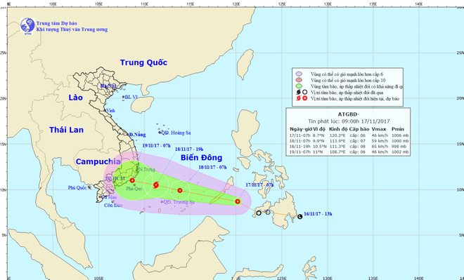 Trong 24 giờ tới, áp thấp nhiệt đới di chuyển theo hướng Tây Tây Bắc ảnh 1