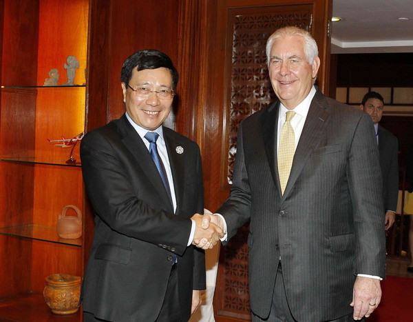 Phó Thủ tướng, Bộ trưởng Phạm Bình Minh gặp Ngoại trưởng Hoa Kỳ ảnh 1