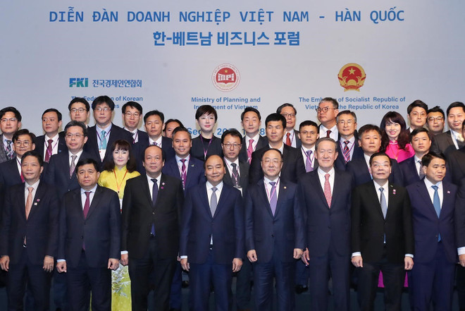 Thủ tướng Nguyễn Xuân Phúc dự Diễn đàn Doanh nghiệp Việt Nam-Hàn Quốc ảnh 1