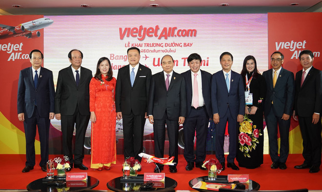 Thủ tướng dự lễ công bố một số đường bay mới Thái Lan-Việt Nam ảnh 1