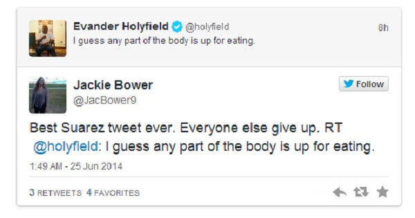 Nạn nhân mất tai Holyfield lên tiếng vụ Suarez cắn Chiellini ảnh 1