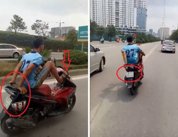 Hà Nội: Công an truy tìm “quái xế” lái xe bằng chân lấn làn BRT ảnh 1