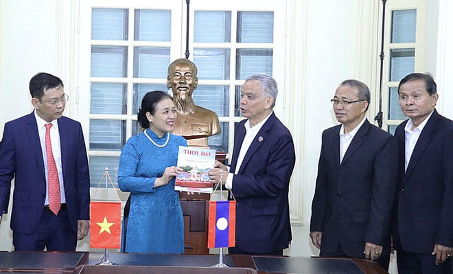 Việt Nam-Lào phối hợp chặt chẽ trong công tác đối ngoại nhân dân ảnh 1