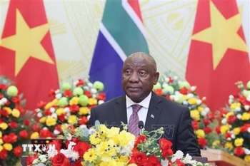 Tổng thống Nam Phi Matamela Cyril Ramaphosa. (Ảnh: Lâm Khánh/TTXVN)