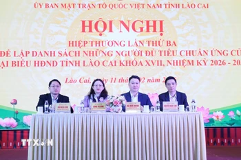 Chủ tọa hội nghị. (Ảnh: Tuấn Anh/TTXVN)