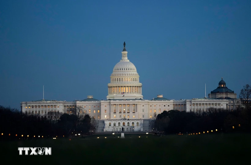 Tòa nhà Quốc hội Mỹ ở Washington DC. (Ảnh: AFP/TTXVN)