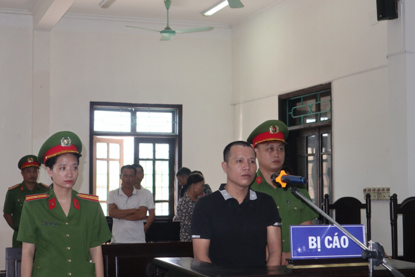 Bị cáo Khương Đình Linh tại phiên tòa. (Ảnh: Văn Tý/TTXVN)