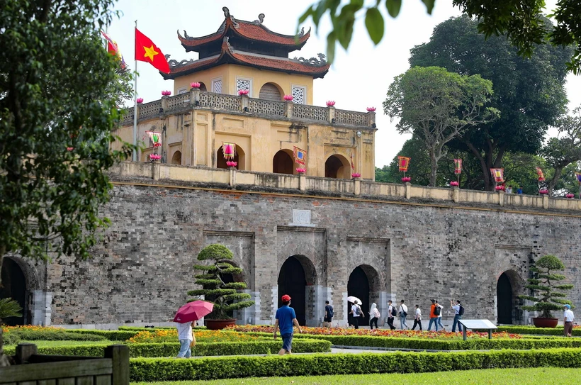 Di sản Thế giới Hoàng thành Thăng Long (Hà Nội). (Ảnh: Thanh Tùng/TTXVN)