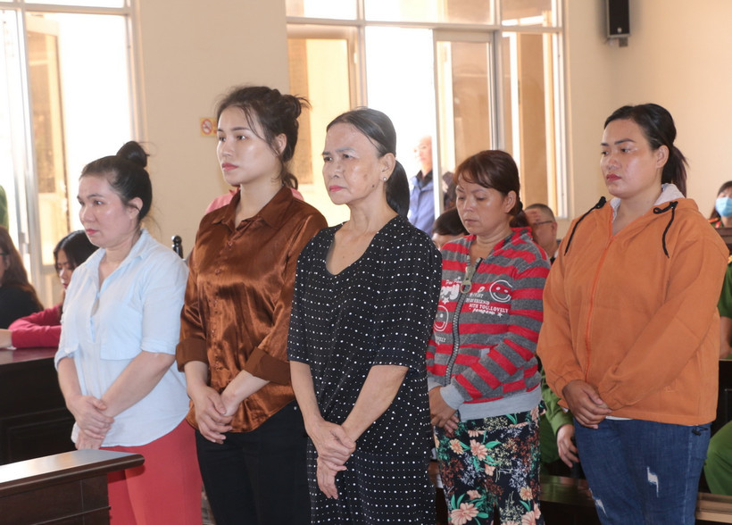 Tòa án Nhân dân tỉnh Bạc Liêu tổ chức xét xử sơ thẩm đường dây dụ dỗ, tổ chức đưa 11 phụ nữ Việt Nam gả bán cho người Trung Quốc trái phép. (Ảnh: Tuấn Kiệt/TTXVN)