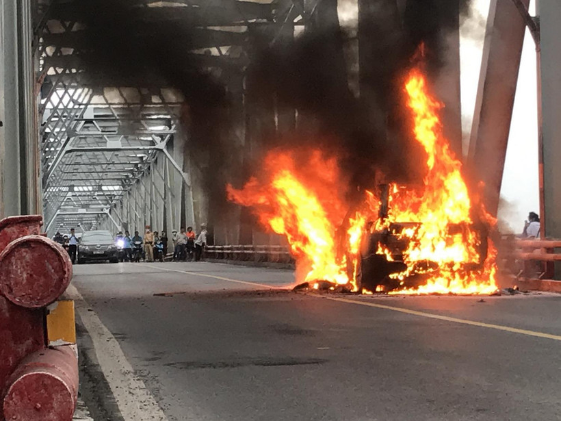 Hiện trường vụ cháy. (Ảnh: Minh Quyết/TTXVN)