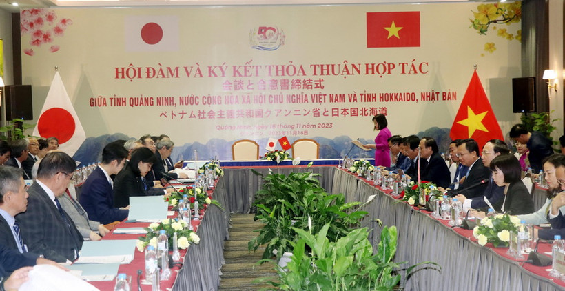 Quang cảnh hội đàm. (Ảnh: Văn Đức/TTXVN)