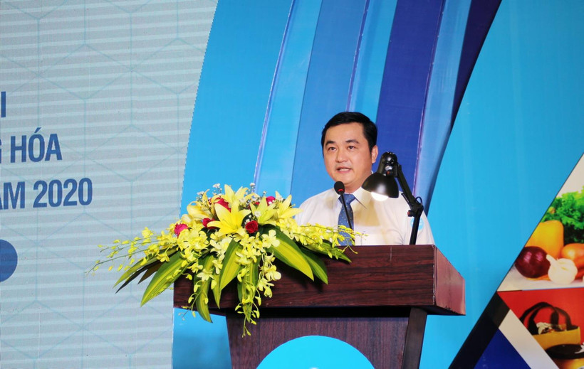 Ông Bùi Tá Hoàng Vũ, Giám đốc Sở Công Thương Thành phố Hồ Chí Minh phát biểu tại hội nghị. (Ảnh: Mỹ Phương/TTXVN)