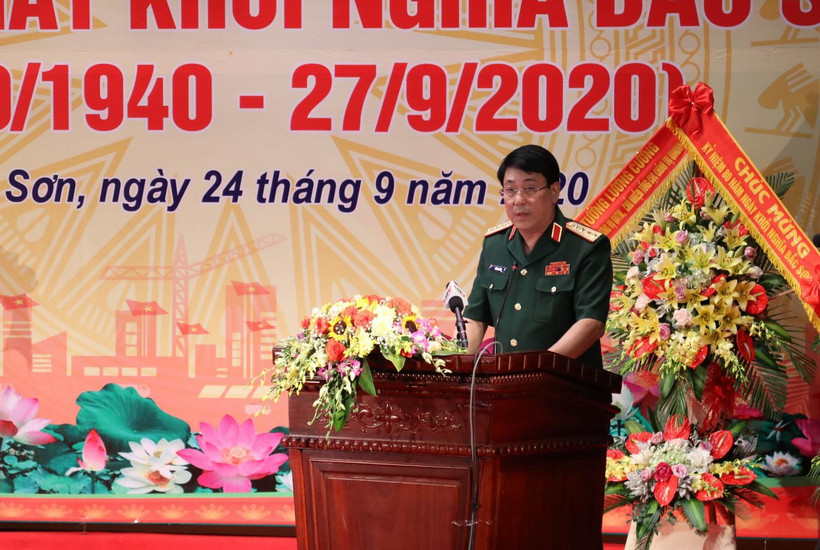 Đại tướng Lương Cường phát biểu tại Lễ kỷ niệm. (Ảnh: Quang Duy/TTXVN)