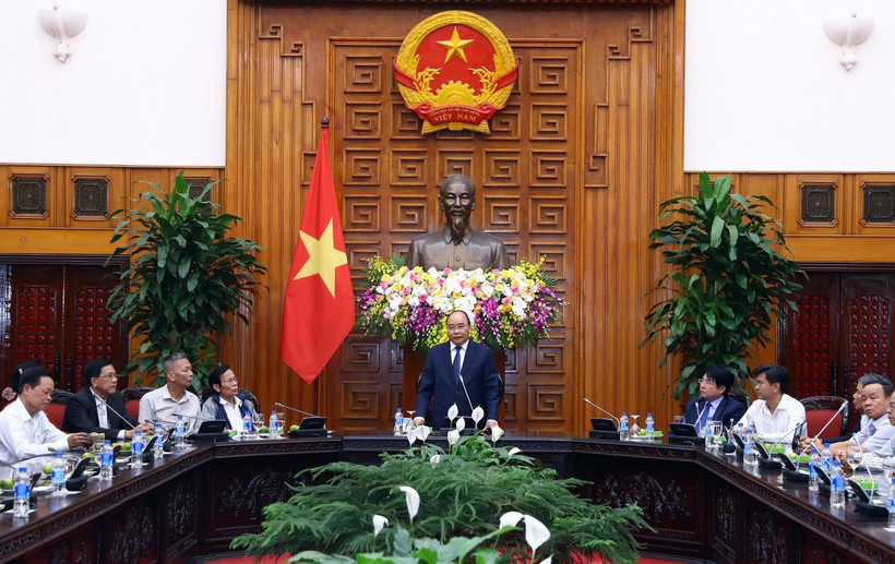 Trong ảnh: Thủ tướng Nguyễn Xuân Phúc phát biểu. (Ảnh: Thống Nhất/TTXVN)