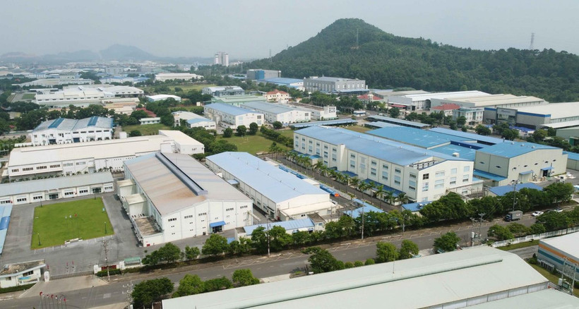 Một góc Khu công nghiệp Khai Quang, thành phố Vĩnh Yên, tỉnh Vĩnh Phúc. (Ảnh: Hoàng Hùng/TTXVN)