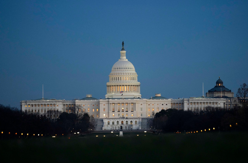 Tòa nhà Quốc hội Mỹ ở Washington, DC. (Ảnh: THX/TTXVN)