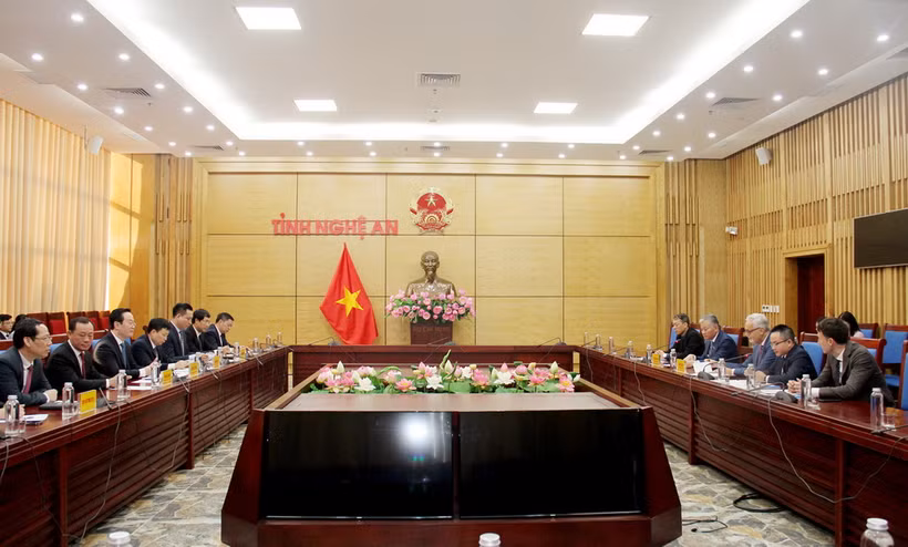 Quang cảnh buổi làm việc. (Nguồn: Cổng thông tin Điện tử tỉnh Nghệ An)