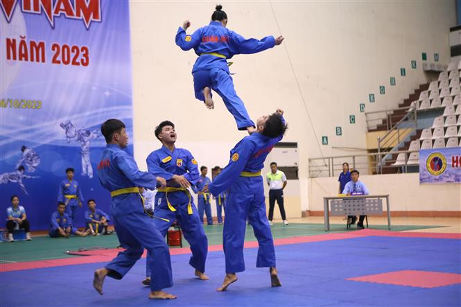 Vovinam - Việt Võ Đạo được công nhận là Di sản Văn hóa Phi vật thể Quốc gia.. (Ảnh: Công Luật/TTXVN)