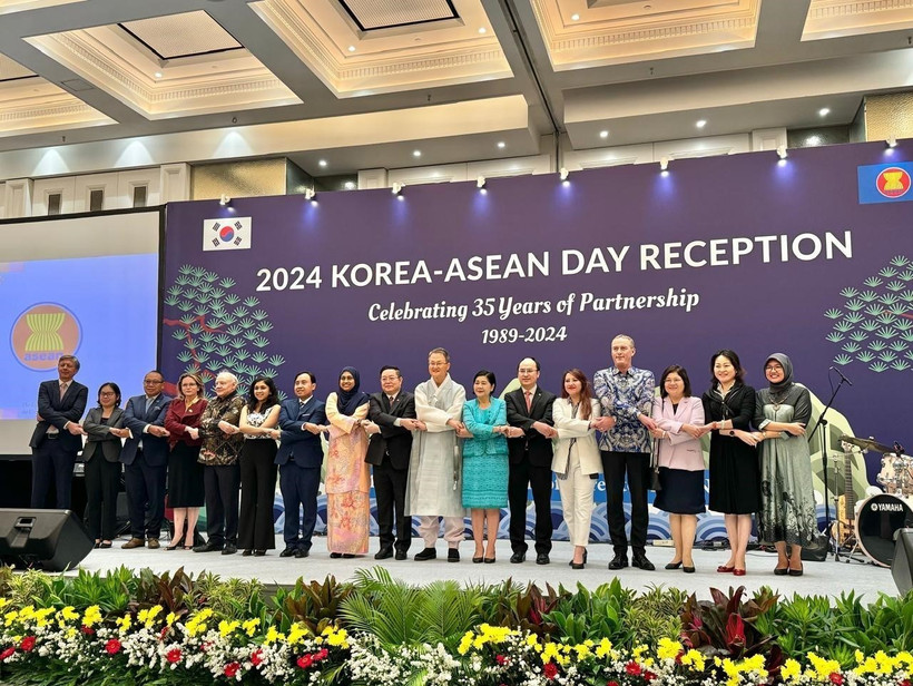 Đại diện Phái đoàn thường trực các nước tại ASEAN. (Ảnh: Đào Trang/TTXVN)