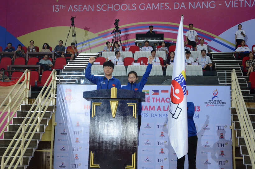 Vận động viên tuyên thệ. (Ảnh: Văn Dũng/TTXVN)