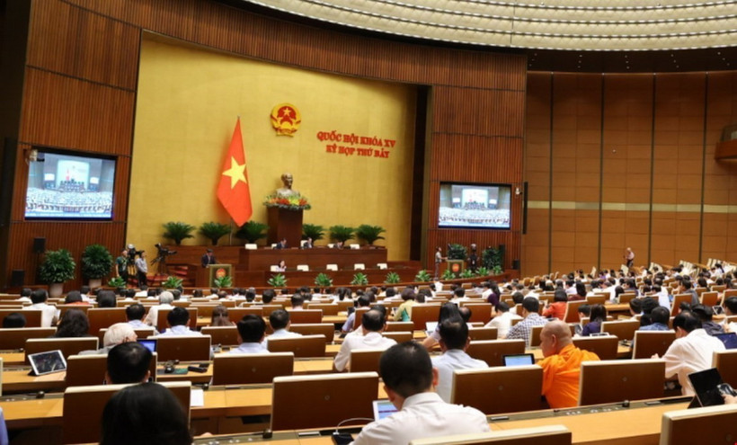 Quốc hội thảo luận ở hội trường sáng 30/5. (Ảnh: Văn Điệp/TTXVN)