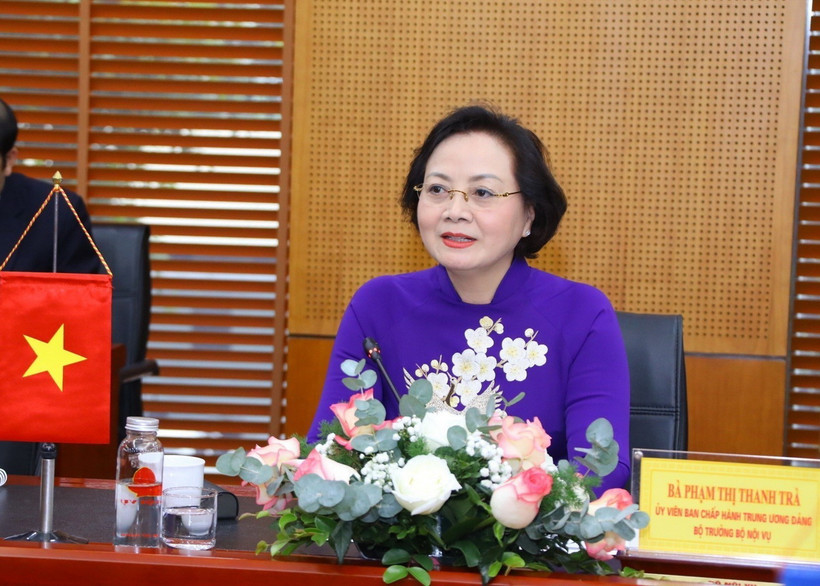 Bộ trưởng Bộ Nội vụ Phạm Thị Thanh Trà. (Ảnh: Văn Điệp/TTXVN)