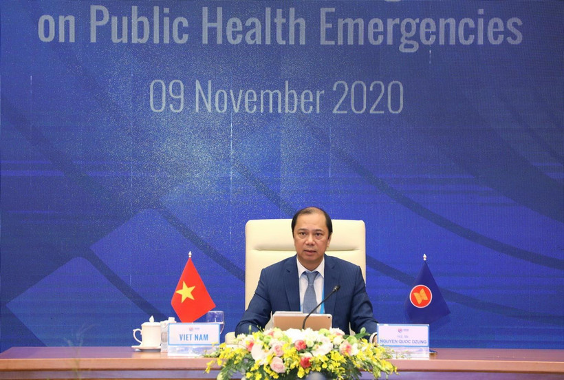 Thứ trưởng Bộ Ngoại giao Nguyễn Quốc Dũng, Trưởng SOM ASEAN Việt Nam. (Ảnh: Văn Điệp/TTXVN)