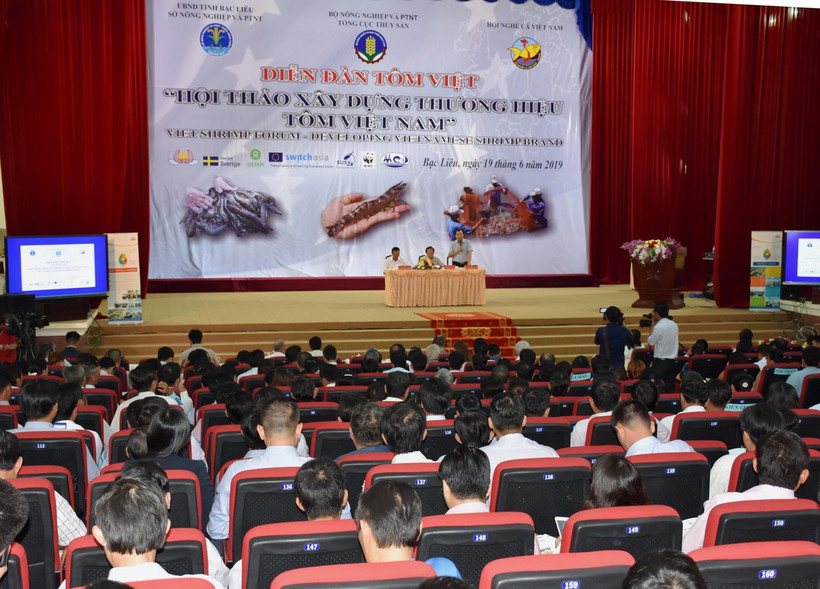 Quang cảnh diễn đàn tôm Việt. (Ảnh: Huỳnh Sử/TTXVN)