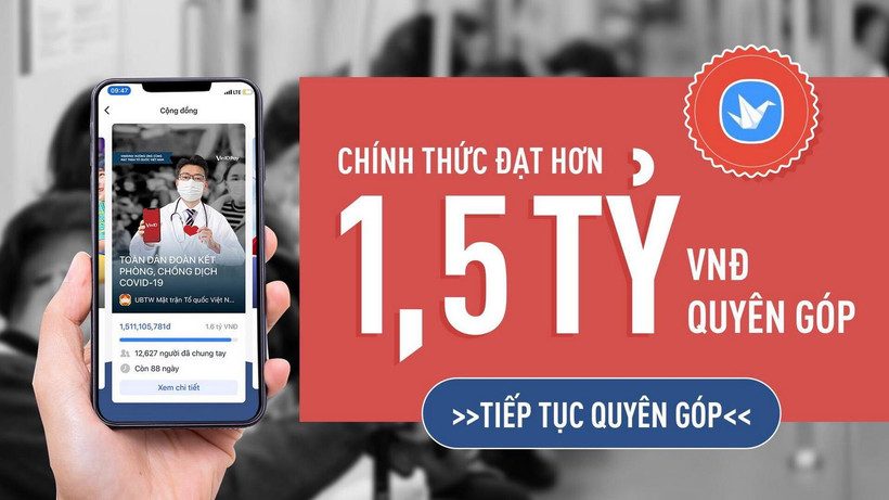 Hơn 1,5 tỷ đồng quyên góp phòng chống dịch Covid-19 qua VinID chỉ sau 1 tuần phát động. (Nguồn: VINGROUP)