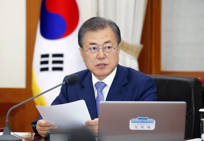 Tổng thống Hàn Quốc Moon Jae-in. (Ảnh: Yonhap/TTXVN)