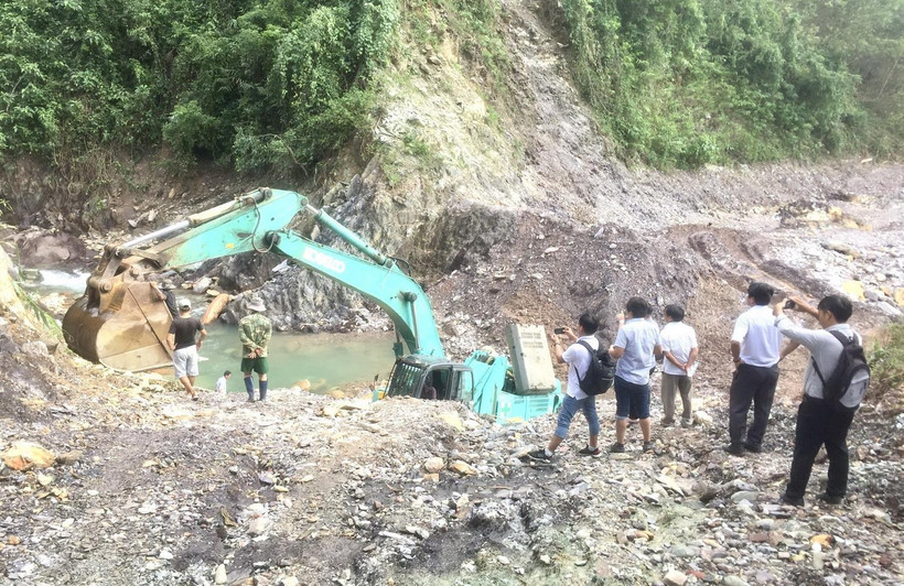 Hiện trường Thuỷ điện Thượng Nhật ở huyện Nam Đông, tỉnh Thừa Thiên-Huế. (Ảnh: TTXVN phát)