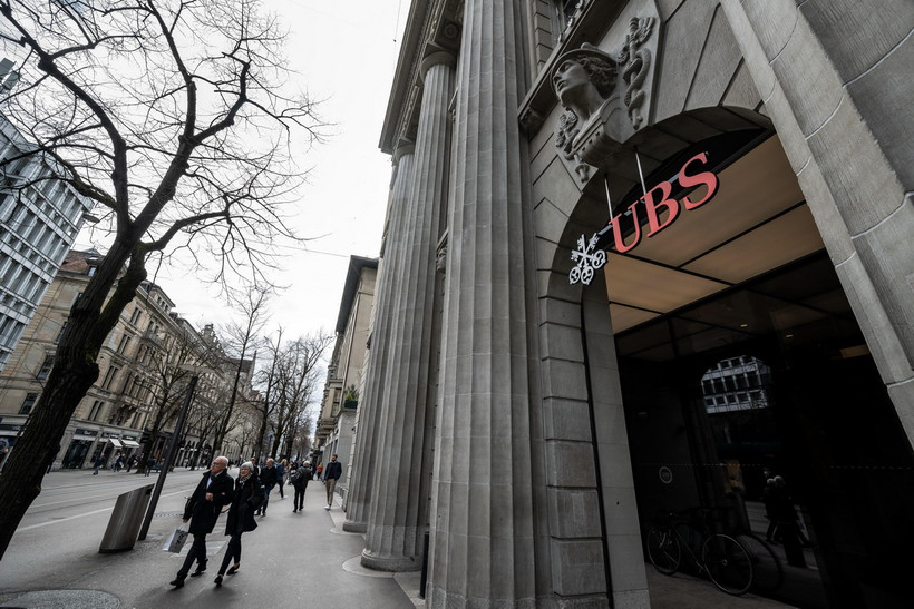 Trụ sở ngân hàng UBS tại thành phố Zurich, Thụy Sĩ. (Ảnh: AFP/TTXVN)