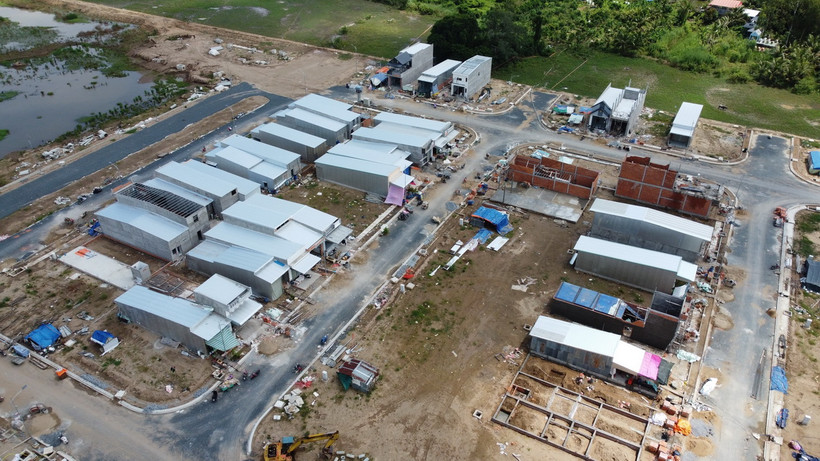 Khu tái định cư An Lạc, phường An Lạc, thành phố Hồng Ngự (Đồng Tháp). (Ảnh: Nhựt An/TTXVN)