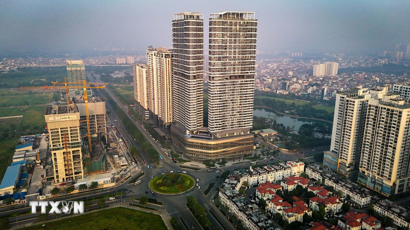 Không khí Hà Nội ở mức trung bình. (Nguồn: TTXVN)