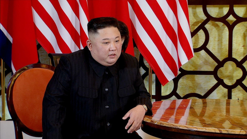 Chủ tịch Triều Tiên Kim Jong-un tại cuộc gặp. (Ảnh: TTXVN)