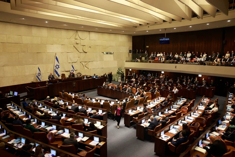 Toàn cảnh một phiên họp Quốc hội Israel tại Jerusalem. (Ảnh: AFP/TTXVN)