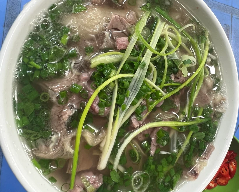 Bát Phở bò. (Ảnh: Vietnam+)