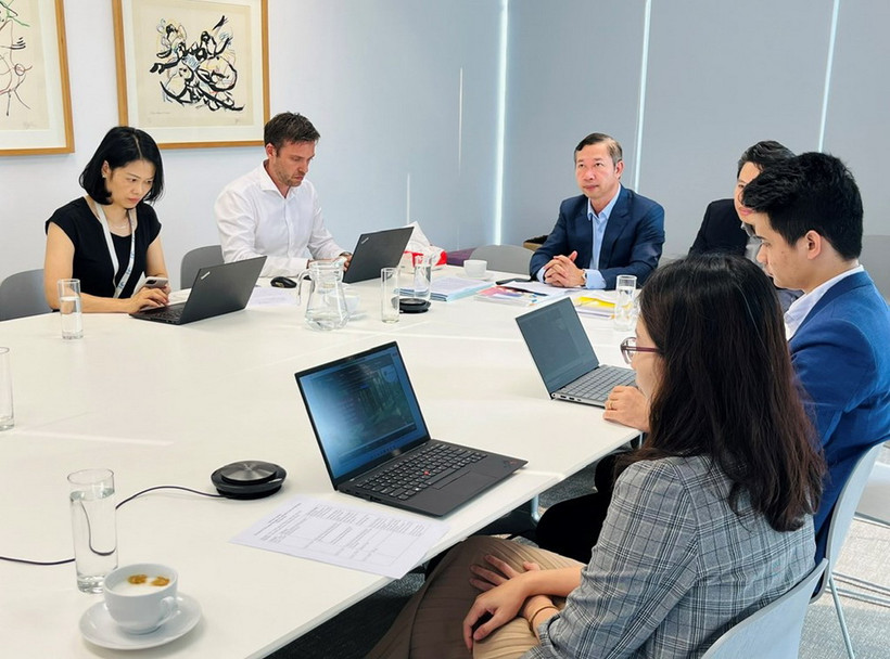 Phó Cục trưởng Cục Điện lực và Năng lượng tái tạo Phạm Nguyên Hùng phát biểu tại Lễ Công bố. (Ảnh: Đức Dũng/Bnews/TTXVN)