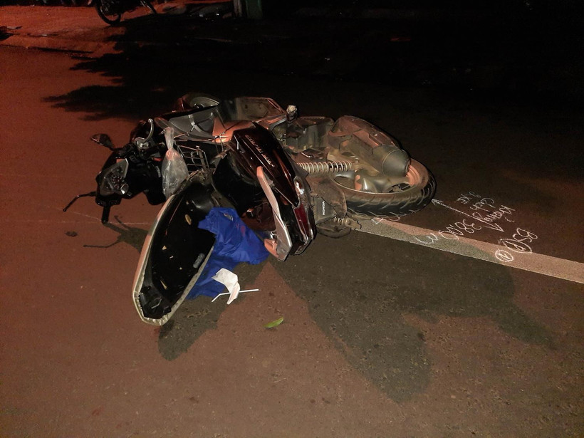 Hiện trường vụ tai nạn. (Ảnh: TTXVN phát)