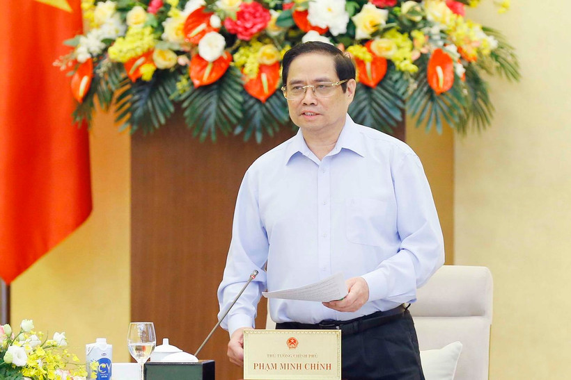 Thủ tướng Phạm Minh Chính phát biểu. (Ảnh: Doãn Tấn/TTXVN)