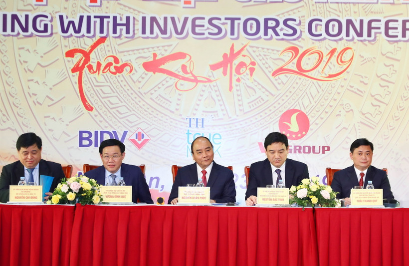 Thủ tướng Nguyễn Xuân Phúc và các đại biểu tại Hội nghị. (Ảnh: Thống Nhất/TTXVN)